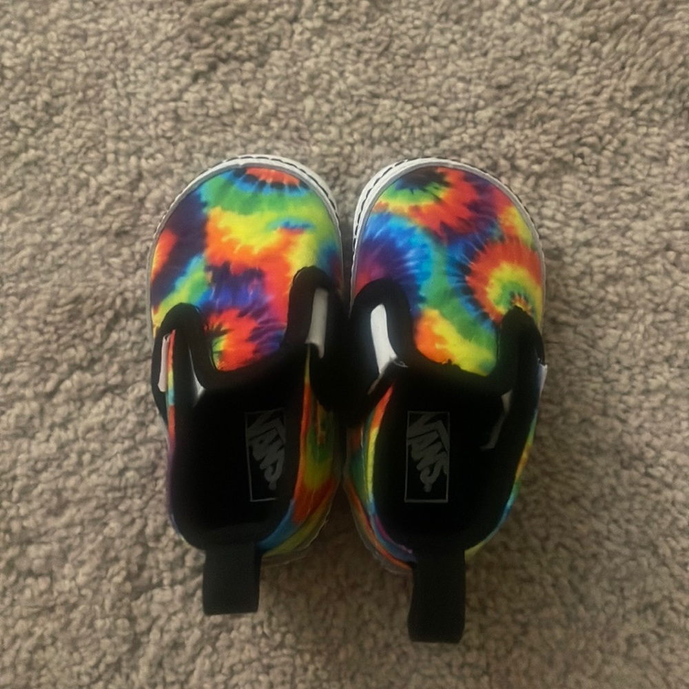 Vans tie dye baby shoes